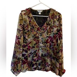 C&B Feminine Long Sleeve Blouse - XL